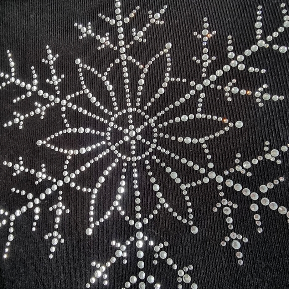 Vila Milano Dolman Sleeves Round Neck Embellished W/Rhinestones Black Sweater - Picture 4 of 8